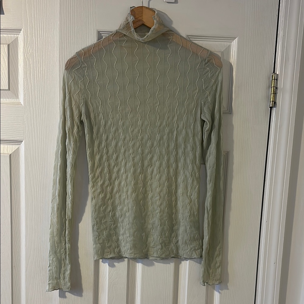 Second Skin by Find Me Now Ross Mock Neck Mesh Turtleneck Top Large